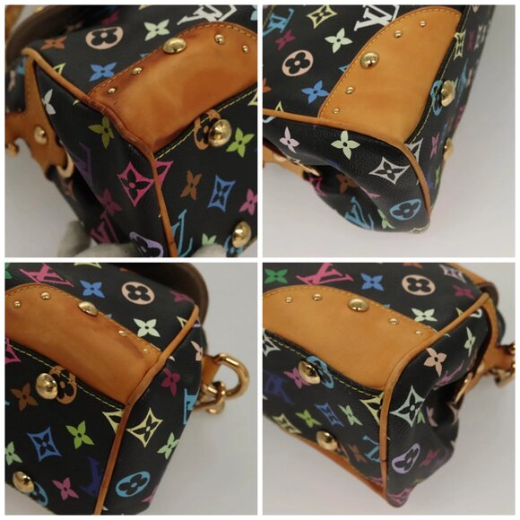 LOUIS VUITTON Monogram Multicolor Beverly MM Bag Black M40204 LV Auth 133184 - Picture 14 of 16